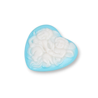 Assorted Resin Components Heart 38mm 3pcs Türkis