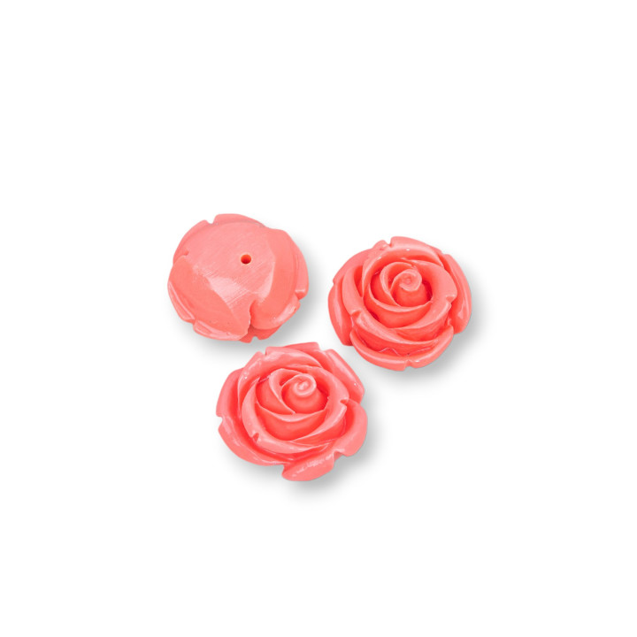 Surtido de Componentes de Resina Flores 16mm 10pcs Naranja