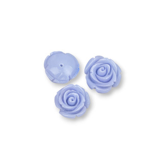 Sortierte Harzkomponenten Blumen 16 mm 10 Stück Flieder 2