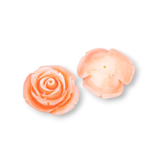 Assorted Resin Components Flowers 25mm 5pcs Orange