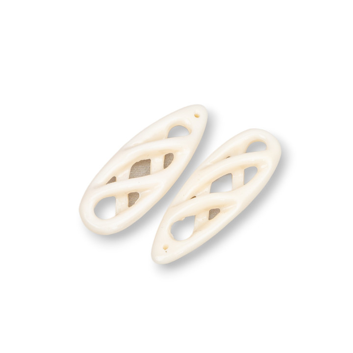 Surtido de Componentes de Resina Gota 13x40mm 5pcs Crema