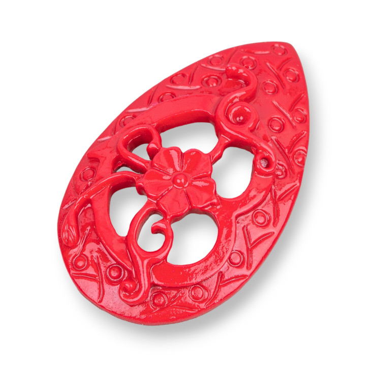 Surtido de Componentes de Resina Gota 35x60mm 2pcs Rojo