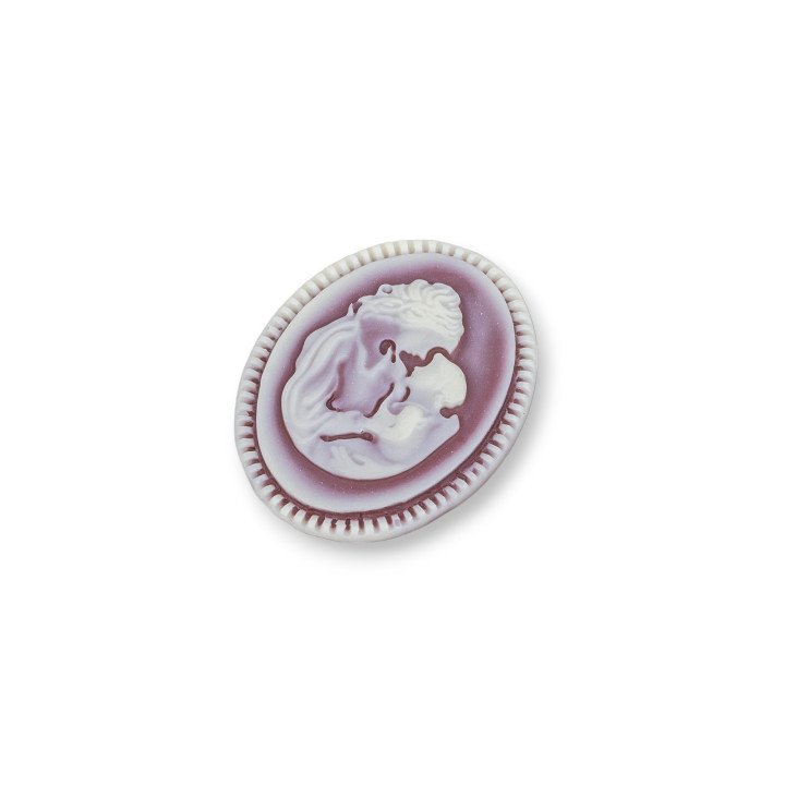 Surtido de Componentes de Resina Oval Cameo 21x27mm 5pcs Marrón