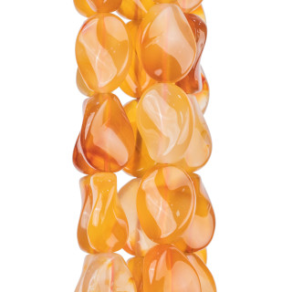 Red Carnelian Πολύχρωμο Οβάλ Flat κυματιστό 13x18mm