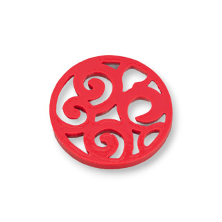 Surtido de Componentes de Resina Redondo 34mm 4pcs Rojo