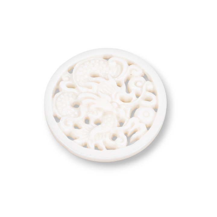 Surtido de Componentes de Resina Redondo 35mm 4pcs Blanco