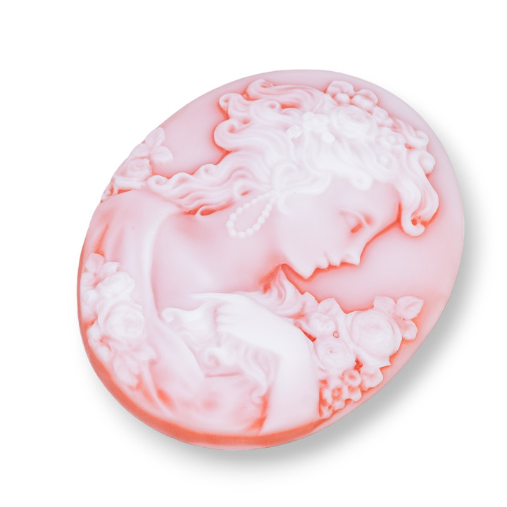 Surtido de Componentes de Resina Oval Cameo 42x52mm 2pcs Naranja