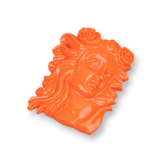 Componenti Di Resina Assortita Rettangolo 30x40mm 3pz Arancio