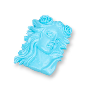 Componenti Di Resina Assortita Rettangolo 30x40mm 3pz Turchese