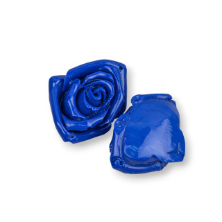 Surtido de Componentes de Resina Flor 36x27mm 4pcs Azul