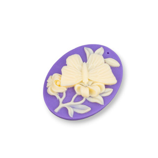 Συστατικά ανάμιξης ρητίνης Oval Cameo 30x40mm 3τμχ Μωβ