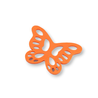 Componenti Di Resina Assortita Ovale Farfalla 38x28mm 4pz Arancio