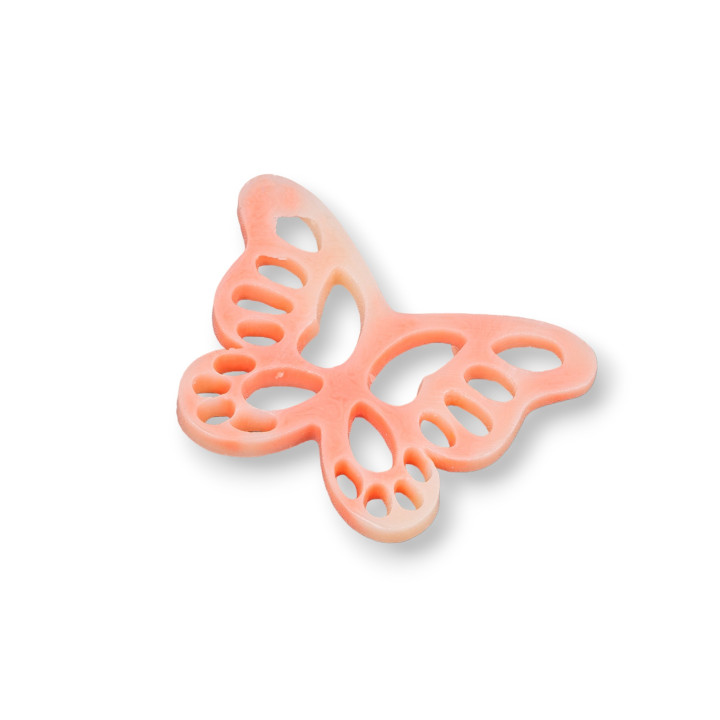 Surtido de Componentes de Resina Mariposa Ovalada 38x28mm 4pcs Rosa