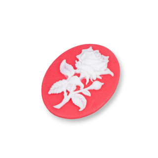 Composants en résine assortis Résine ovale 30x40mm 3pcs Rouge