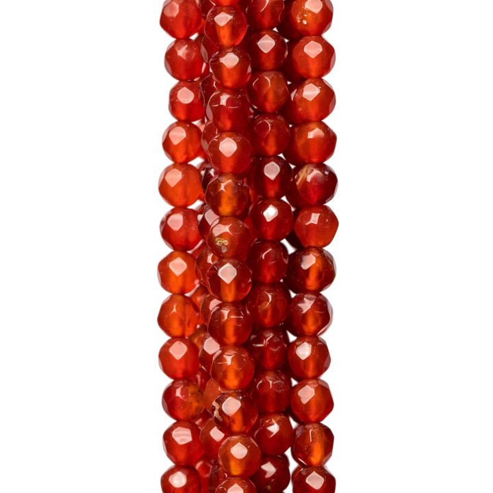 Faceted Red Carnelian 04mm