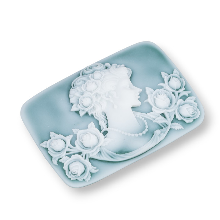 Συστατικά ανάμιξης ρητίνης Rectangle Cameo 60x40mm 2τμχ Σμαραγδένιο Πράσινο