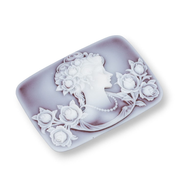 Συστατικά ανάμιξης ρητίνης Rectangle Cameo 60x40mm 2τμχ Μωβ