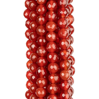 Cornaline Rouge Facette 06mm