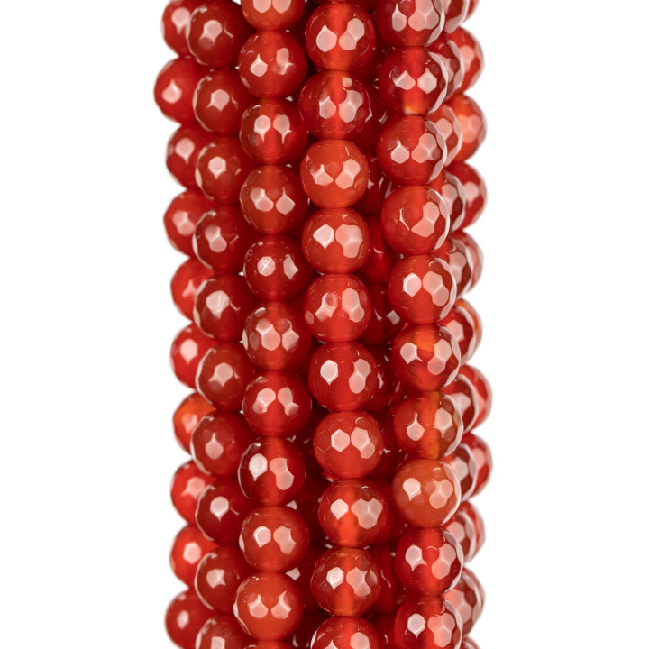 Cornaline Rouge Facette 06mm