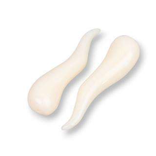 Componenti Di Resina Assortita Cornetto 1 Foro 10x40mm 5pz Bianco