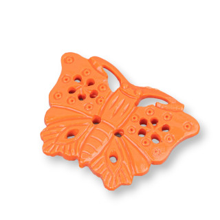 Componenti Di Resina Assortita Farfalla 44x33mm 3pz Arancio