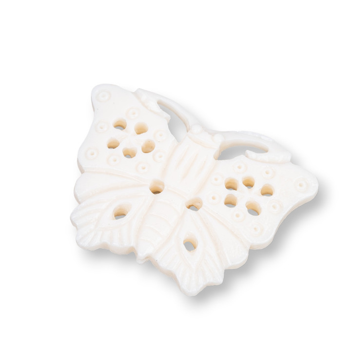 Surtido de Componentes de Resina Mariposa 44x33mm 3pcs Blanco