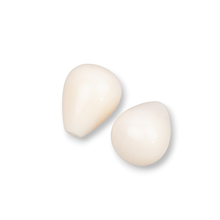 Componentes de resina surtidos Gotas 1 orificio 13x18 mm 5 piezas Blanco