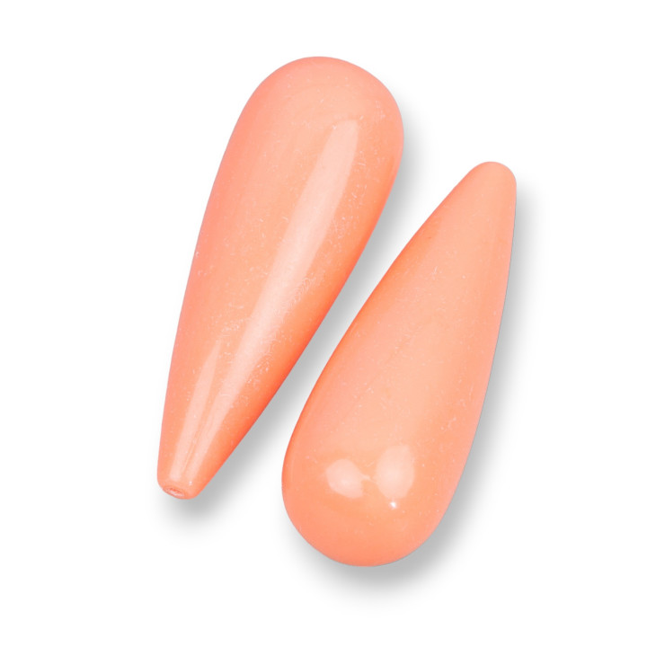 Componenti Di Resina Assortita Gocce 1 Foro 13x40mm 3pz Rosa