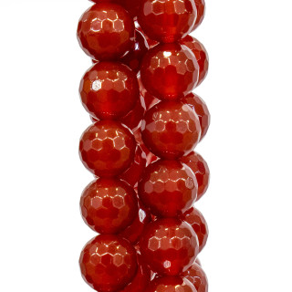 Cornalina Roja Facetada 16mm