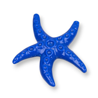 Assorted Resin Components Seestern 53x56mm 2pcs Blau