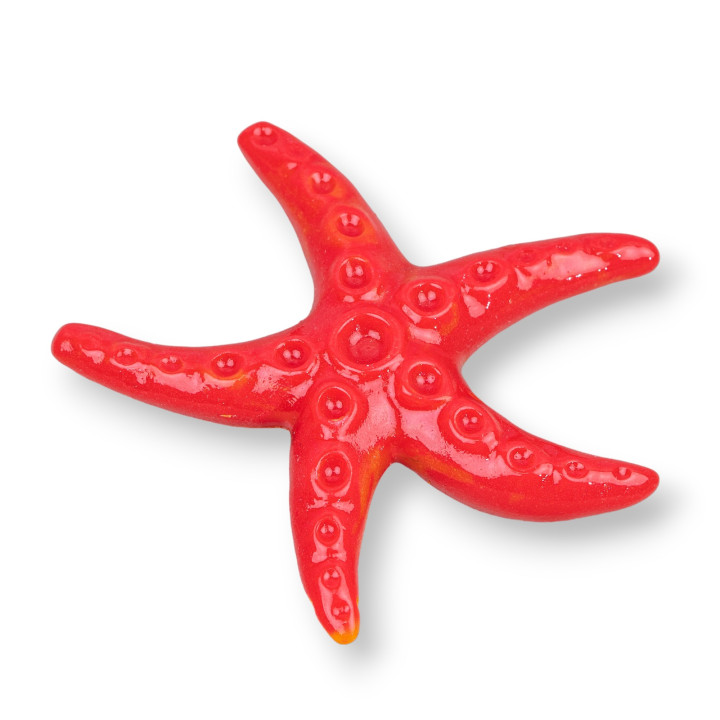 Assortiment de composants en résine Starfish 53x56mm 2pcs Rouge