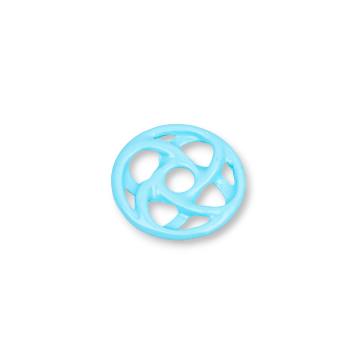 Assorted Resin Components Perforated Round 25mm 5pcs Turquoise