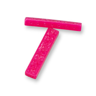 Surtido de Componentes de Resina Barra Grabada Multi-hilo 50x10mm 5pcs Fucsia