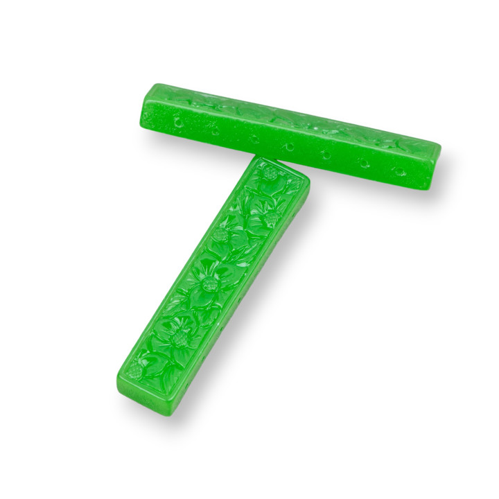 Surtido de componentes de resina Barra grabada de varias hebras 50x10 mm 5 piezas Verde claro