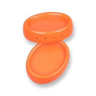 Surtido de componentes de resina Base de bisel ovalado 36x27 mm Interno 22x30 mm 3 piezas Naranja