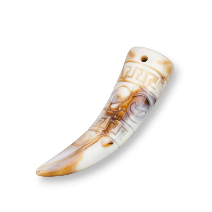 Assorted Resin Components Horn 19x62mm 3pcs