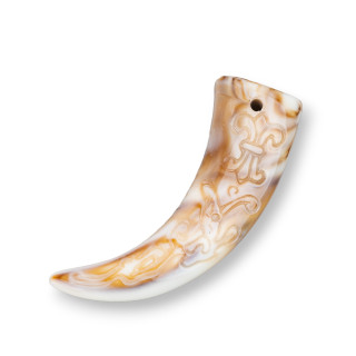 Sortierte Harzkomponenten Horn 20x63mm 3St