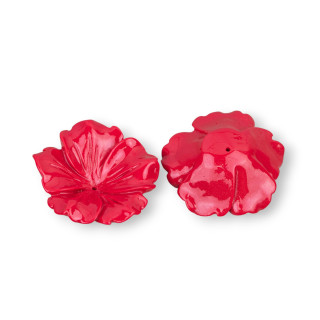 Assorted Resin Components Flower 30mm 5pcs Rot