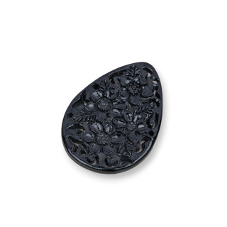 Surtido de componentes de resina Flat Drop 33x47mm 3pcs Negro