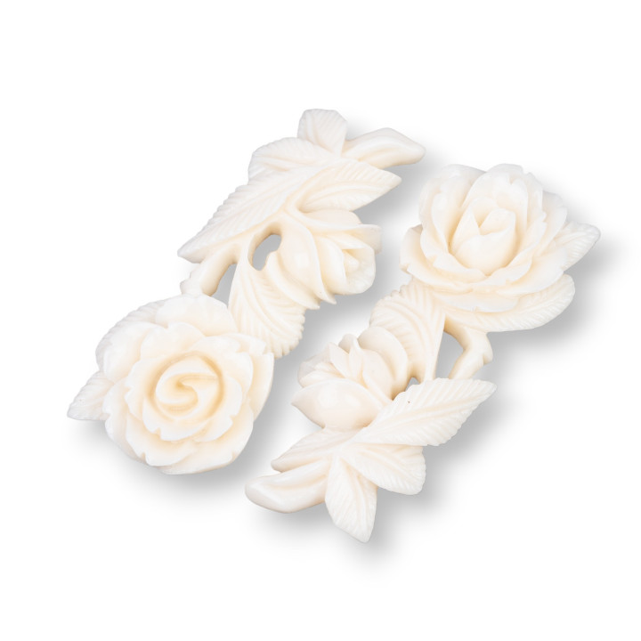Surtido de Componentes de Resina Rosa 24x57mm 3pcs Blanco