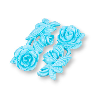 Surtido de Componentes de Resina Rosa 24x57mm 3pcs Turquesa