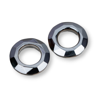 CZ Crystal Pendant Component Circle 30mm 2pcs