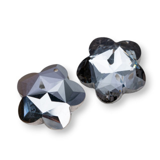 Cristal CZ Flor Colgante Componente 28mm 2pcs