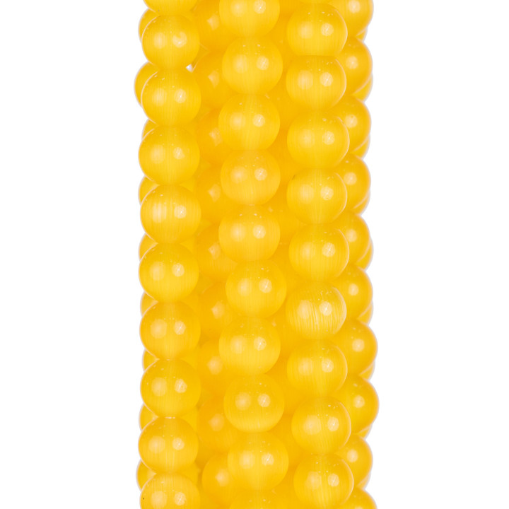Occhio Di Gatto Giallo Tondo Liscio  6mm