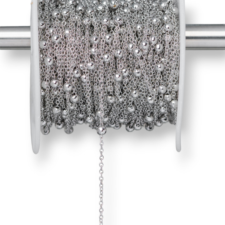 Forced Steel Chain With 3.0mm Balls 0.3mm Wire 20m