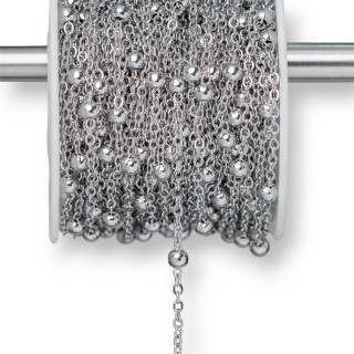 Forced Steel Chain With 4.0mm Balls, 0.5mm Wire, 15m