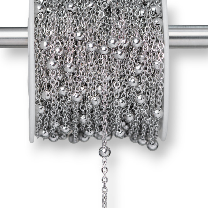 Forced Steel Chain With 4.0mm Balls, 0.5mm Wire, 15m