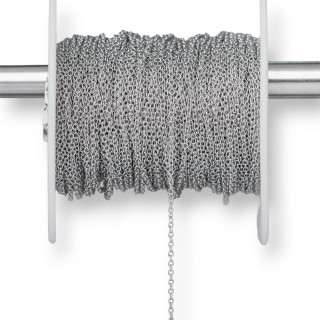 Chaîne de câbles en acier lisse 1,2x1,6 mm Fil de 0,3 mm 20 mètres