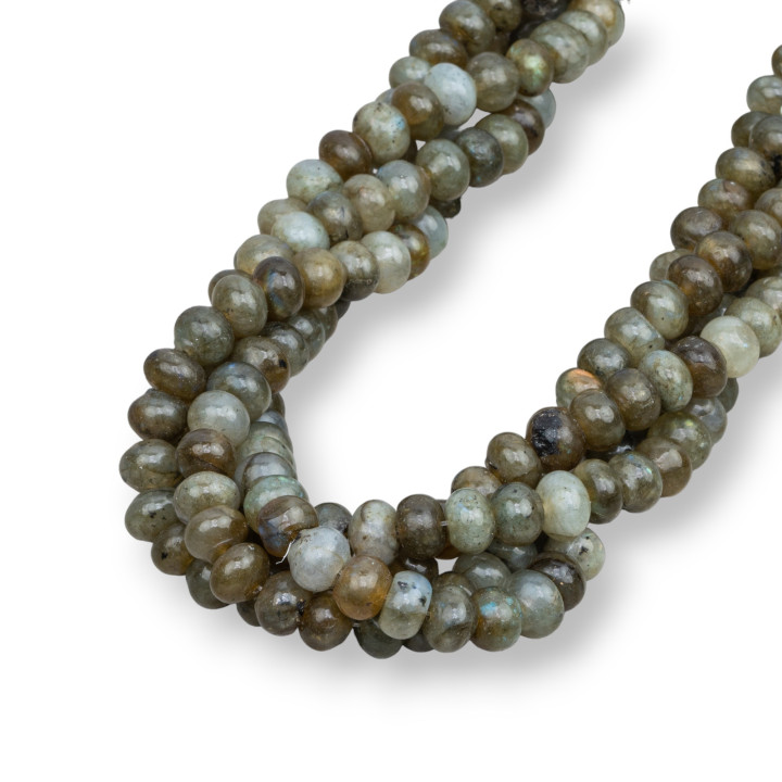 Rondelle Labradorite Vert Brut 10x07mm