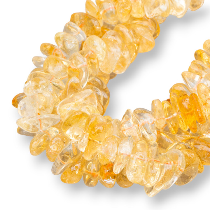 Disque irrégulier en pierre de quartz citrine 12-16 mm